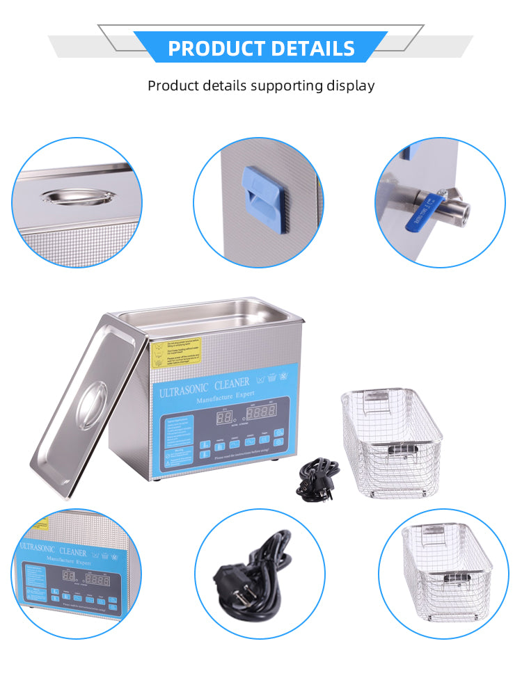 Mini Ultrasonic Cleaning Device Portable for Household Jewelry & Watch Care